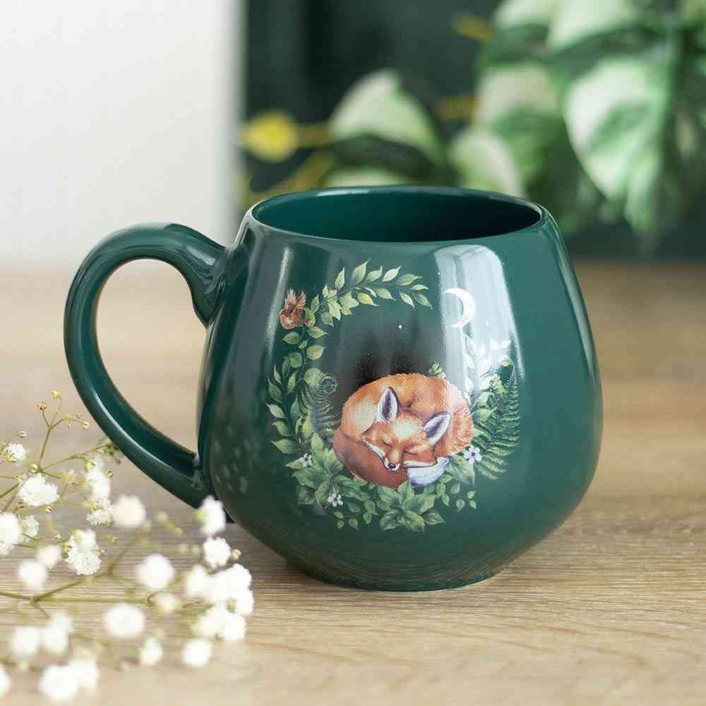 Something Different - Green Sleeping Fox Rounded Mok/beker - Groen